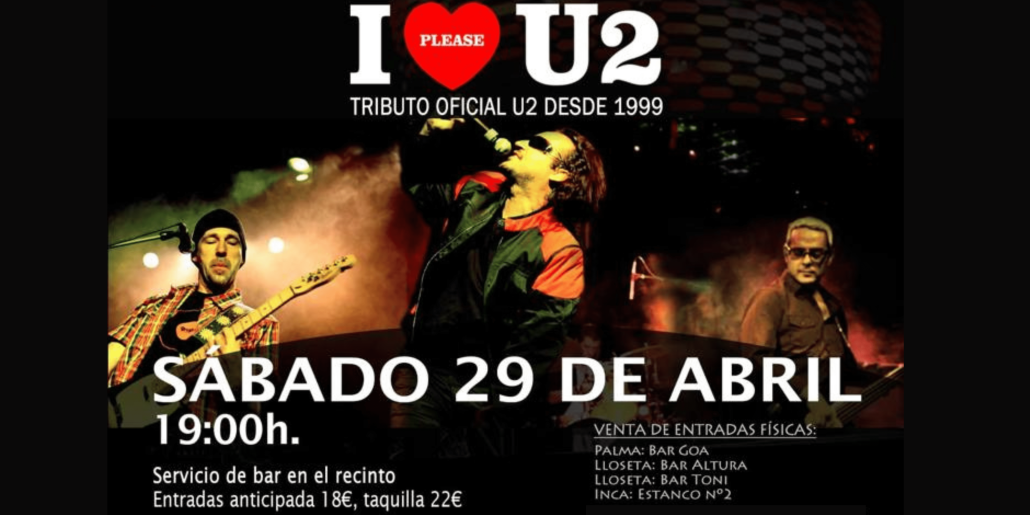 Tardeo concierto, Tribut a la banda irlandesa U2